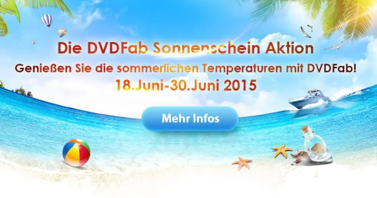 Bild: DVDFab Sonnenschein Aktion -- DVDFab Produkte mit bis zu 40 % Rabatt