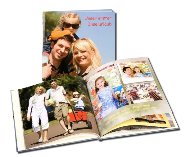 Individuell und riesig: Neues Fotobuch im XL-Format bietet mehr Platz für Urlaubserinnerungen Bild: Individuell und riesig: Neues Fotobuch im XL-Format bietet mehr Platz für Urlaubserinnerungen