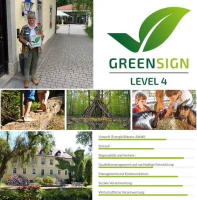 "Echt regional! Echt grün! Echt herzlich!" - GreenSign Level 4 für das Hotel Landschloss Ernestgrün Bild: "Echt regional! Echt grün! Echt herzlich!" - GreenSign Level 4 für das Hotel Landschloss Ernestgrün