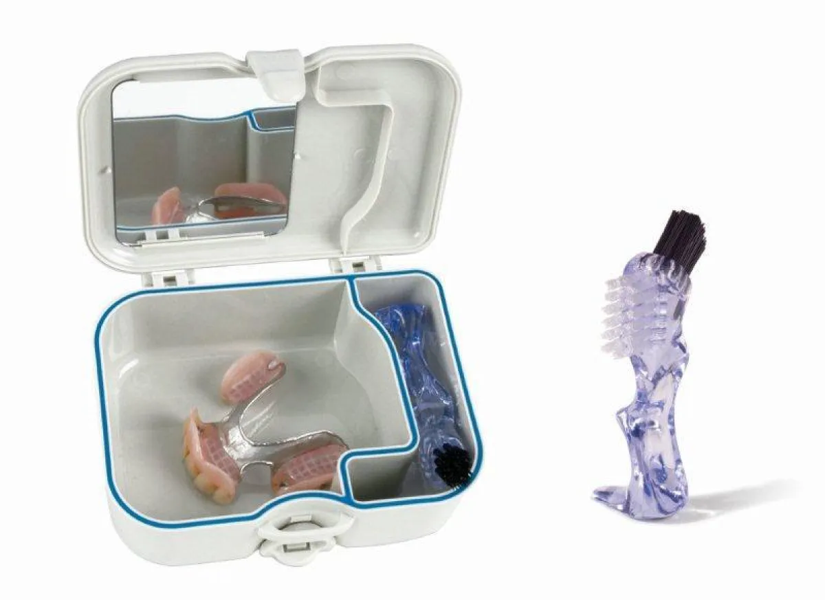 Die praktische und hygienische miradent Protho Box.