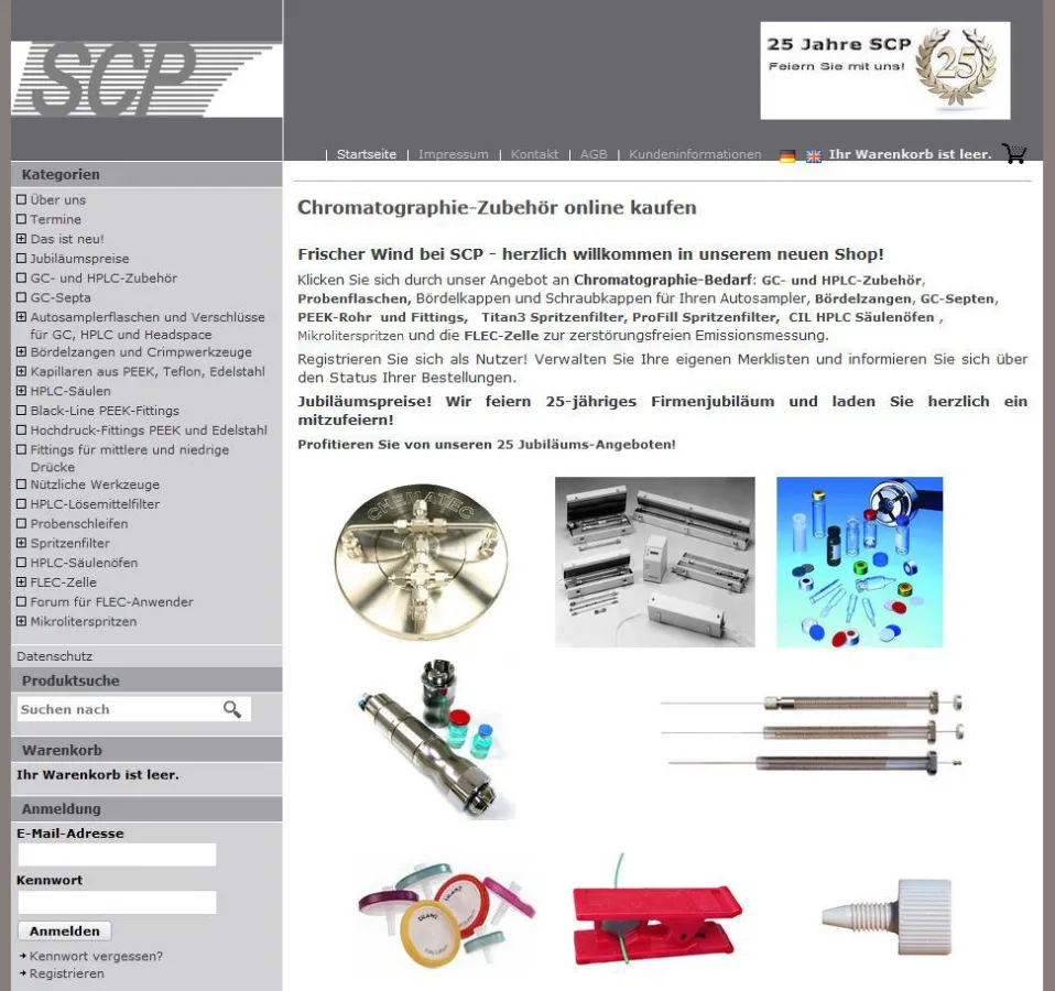 Chromatographiezubehör von SCP