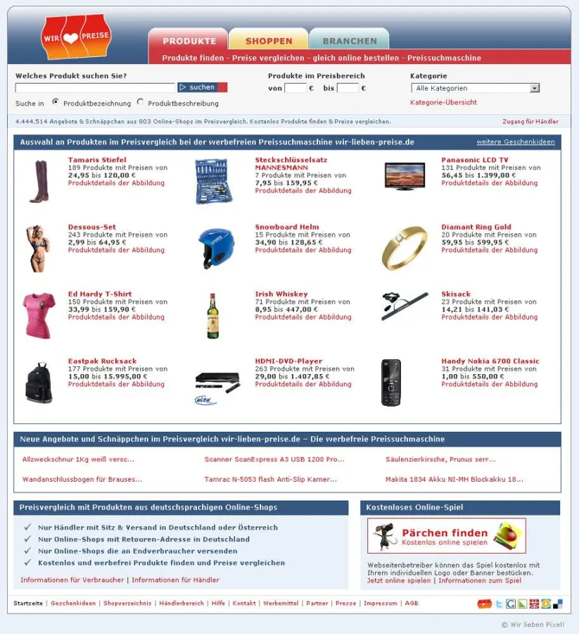 Preissuchmaschine wir-lieben-preise.de erweitert Vorteils-Programm für Online-Händler