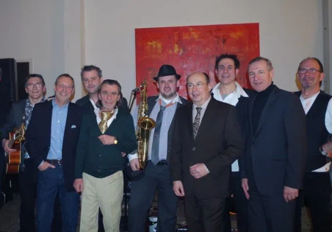 Bild: Atelierkonzert der Kölner Mundartband Krageknöpp bei Anton Fuchs im Rhenania Kunsthaus