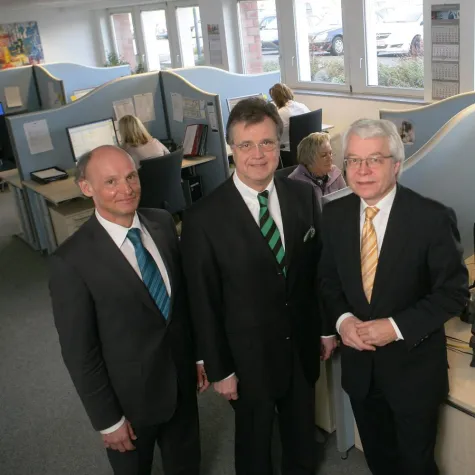 Bild: Mit Sicherheit gute Stimmung bei der Volksbank Mönchengladbach