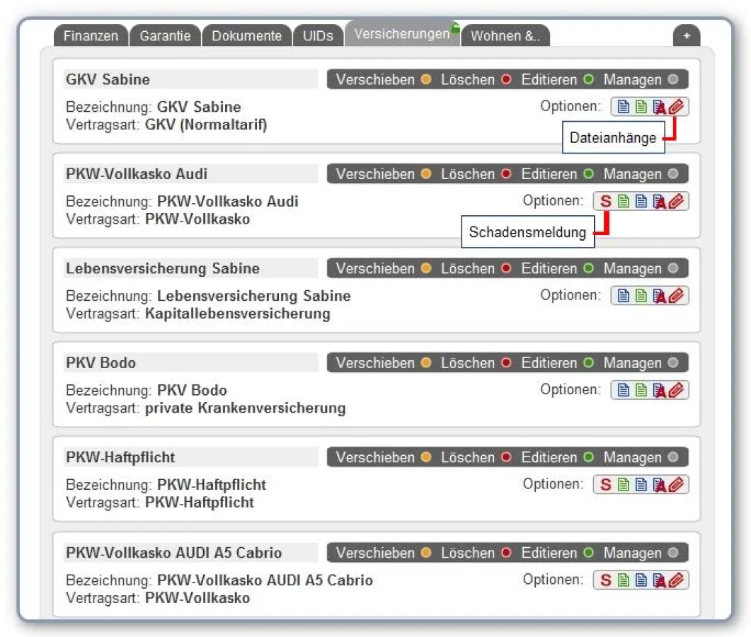 Die neuen Services des Vertragsmanagement-Portals: Daten und Bilder hochladen, Ablegen wichtiger Dokumente im digitalen Safe, vorb