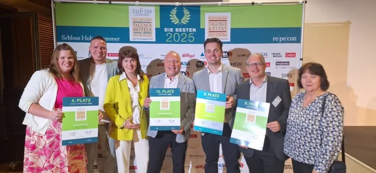 GenoHotels Baunatal und Forsbach erneut unter den besten Tagungshotels Deutschlands ausgezeichnet Bild: GenoHotels Baunatal und Forsbach erneut unter den besten Tagungshotels Deutschlands ausgezeichnet