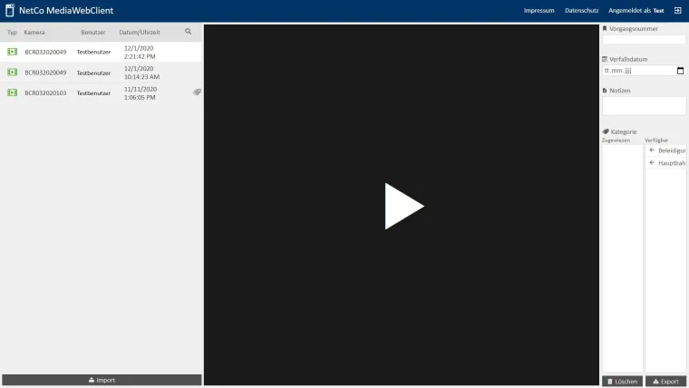 Bild: NetCo Body-Cam Software – der neue MediaWebClient ist da!