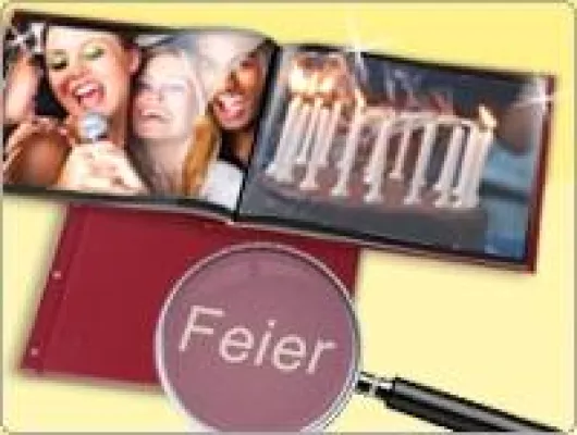 Bild: Luxus-Fotobuch von printeria mit den eigenen Bildern – im edlen Leinenumschlag mit individueller Textgravur