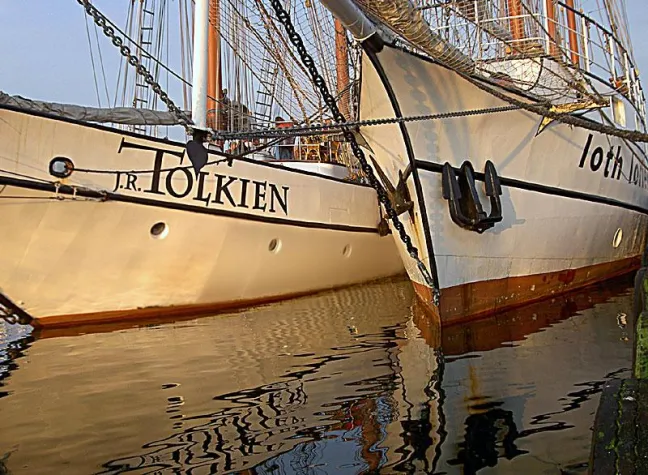 Bild: Weihnachtsfeier an Bord eines Segelschiffes