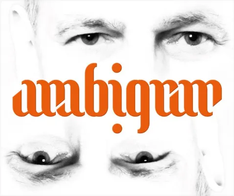 Bild: Bei den Ambigrammen von Roland Scheil können Sie sich auf den Kopf stellen und sehen keinen Unterschied
