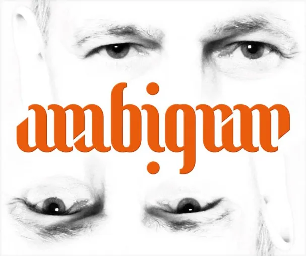 Bild: Bei den Ambigrammen von Roland Scheil können Sie sich auf den Kopf stellen und sehen keinen Unterschied