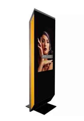 Bild: STÜBER SYSTEMS stellt auf der ISE 2011 High-End Digital Signage Stele Confire A46 und Blackboard Software vor