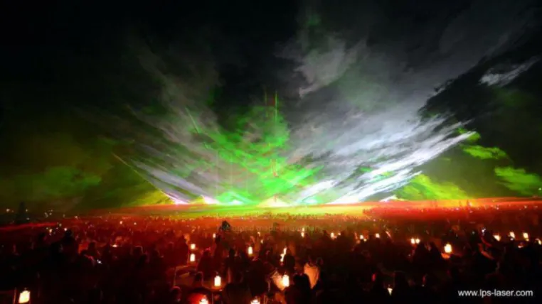 Bild: Lasershow in Ostfildern bei Flammende Sterne 2014