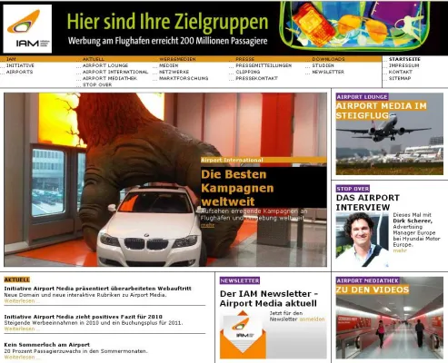 Initiative Airport Media präsentiert neues Airport-Portal Bild: Initiative Airport Media präsentiert neues Airport-Portal