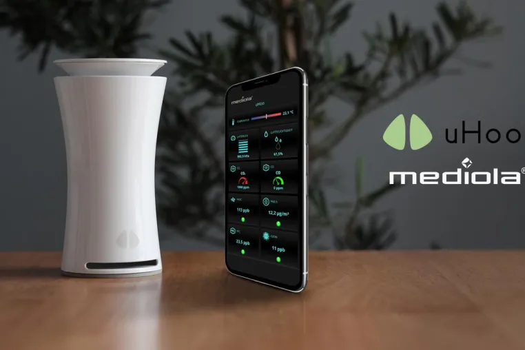 Klimaschutz für innen - mediola® integriert den smarten 9-in-1 Luftgütesensor uHoo Bild: Klimaschutz für innen - mediola® integriert den smarten 9-in-1 Luftgütesensor uHoo