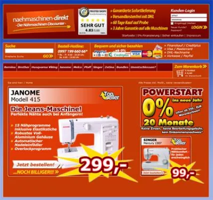 Marken-Nähmaschinen - günstig und direkt vom Discounter Bild: Marken-Nähmaschinen - günstig und direkt vom Discounter