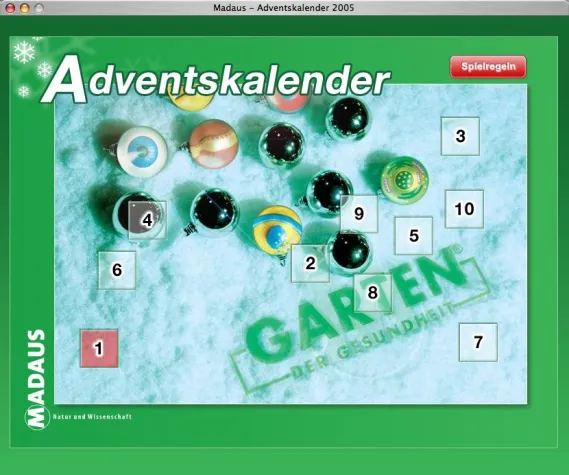 Mit MADAUS Gesundheit gewinnen – der MADAUS Adventskalender im Internet Bild: Mit MADAUS Gesundheit gewinnen – der MADAUS Adventskalender im Internet