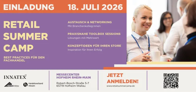 Bild: Premiere auf der INNATEX 58: Retail Summer Camp bietet stationären Händlern praxisnahe Lösungen