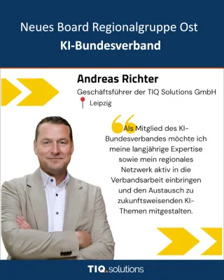 Bild: Andreas Richter übernimmt Regionalleitung im KI Bundesverband für die Regionalgruppe Ost
