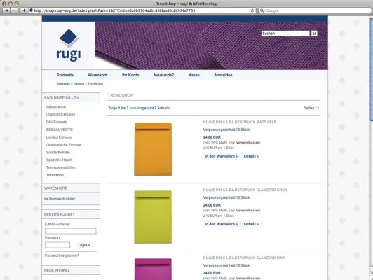 Bild: Der neue rugi-Webshop ist online