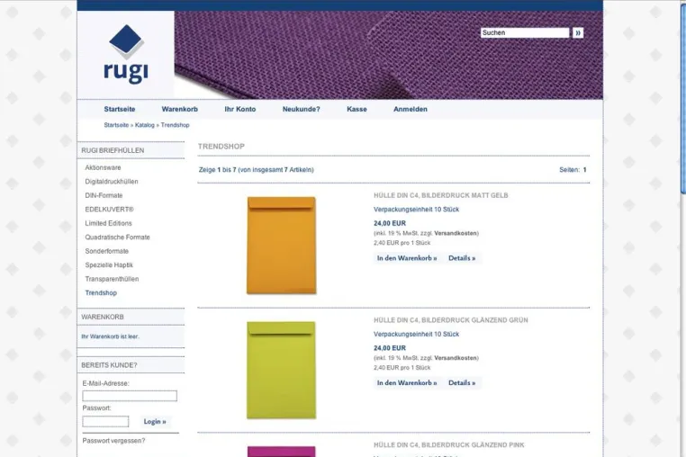 Der neue rugi-Webshop ist online Bild: Der neue rugi-Webshop ist online