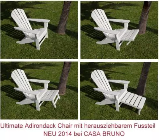 Bild: Neu in 2014: Ultimate Adirondack Deckchair mit herausziehbarem Fusshocker