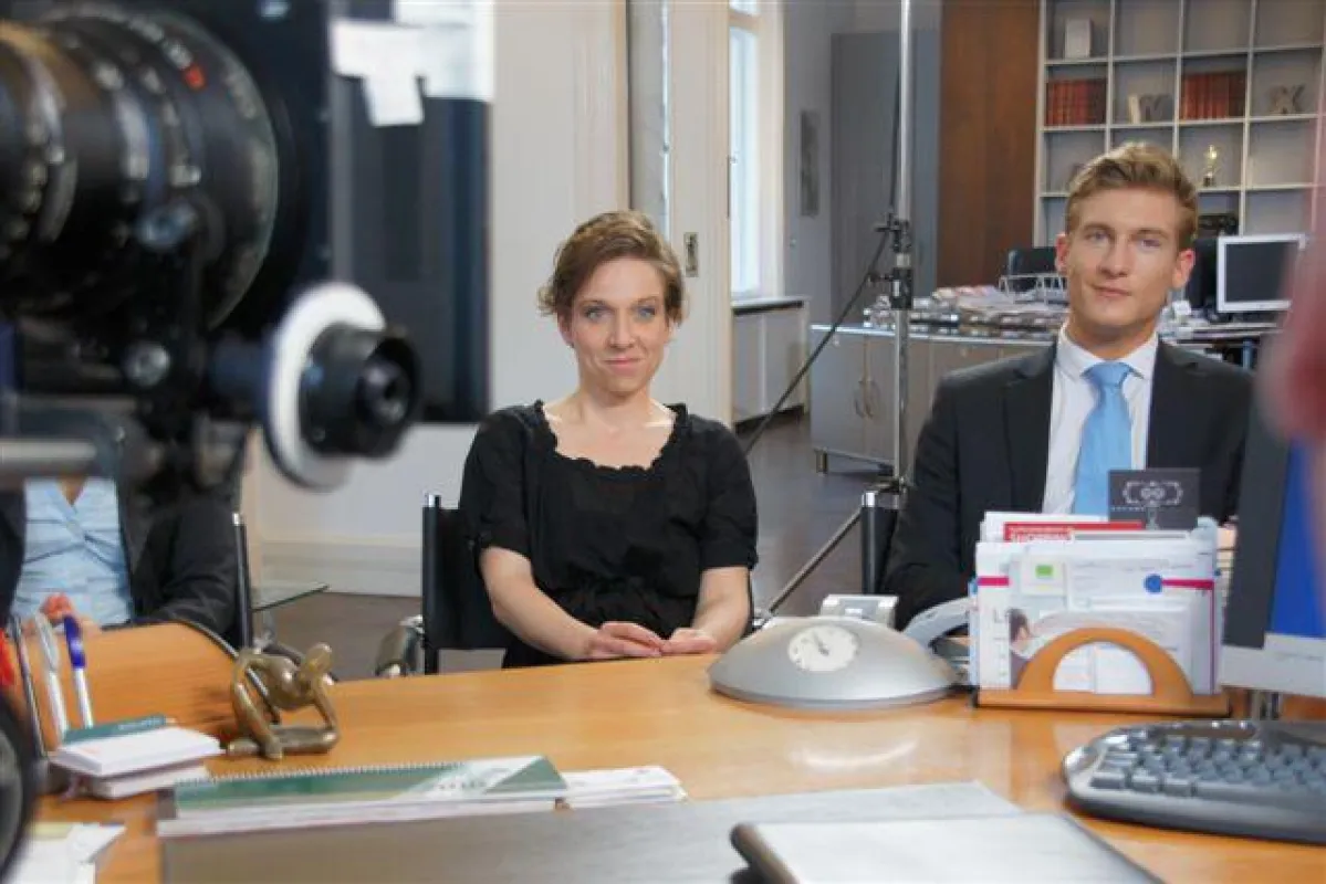 Studenten der Filmschauspielschule Berlin beim Dreh