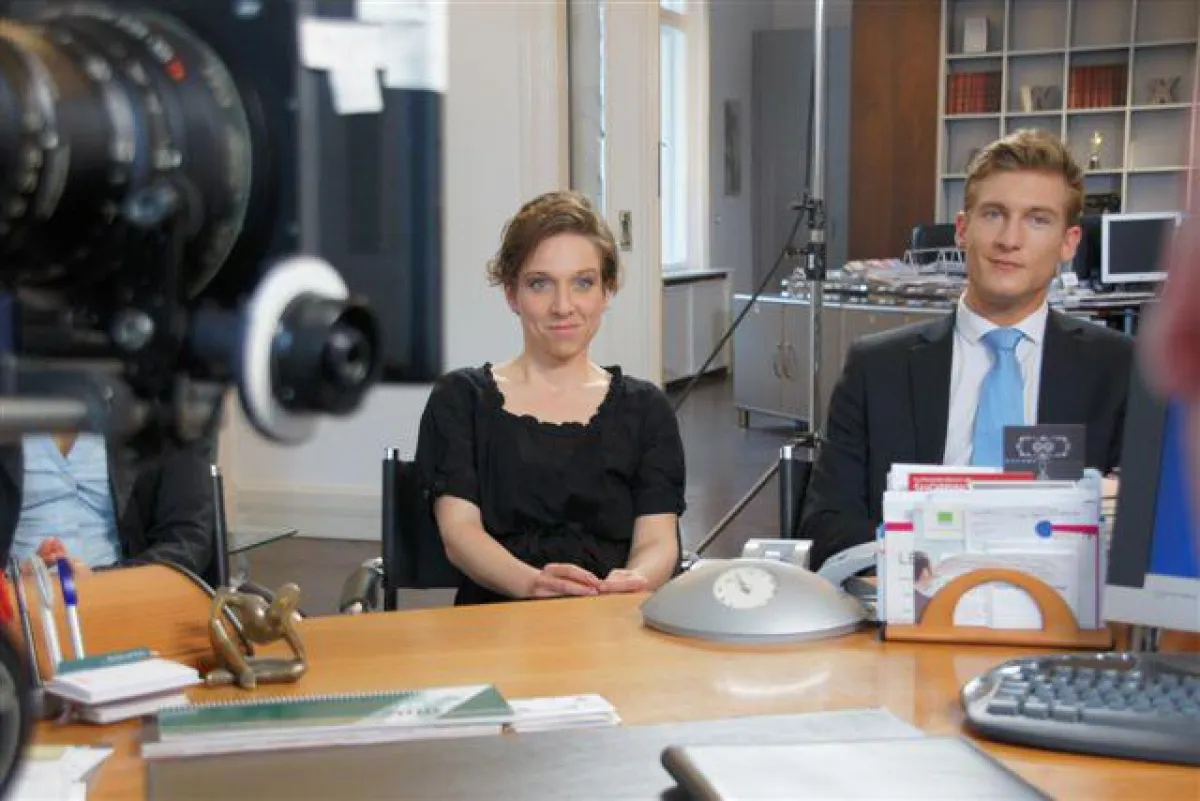 Studenten der Filmschauspielschule Berlin beim Dreh