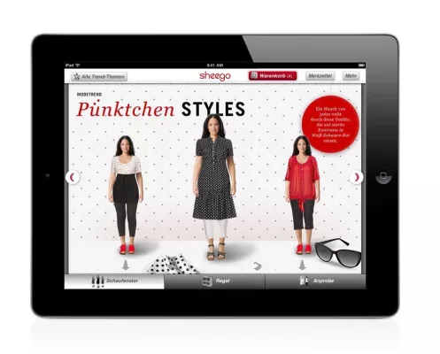 Anziehpuppe mal anders: sheego bringt Mode für Kurvenstars aufs iPad Bild: Anziehpuppe mal anders: sheego bringt Mode für Kurvenstars aufs iPad