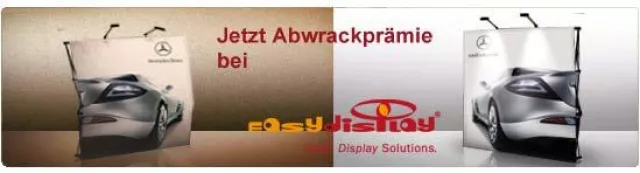 Bild: Easydisplay Abwrackprämie für ausgediente Faltdisplay-Systeme