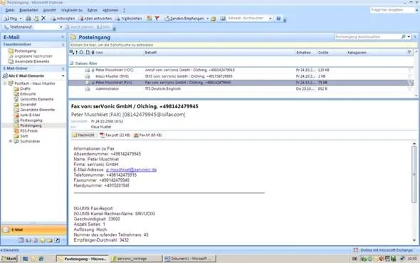 Bild: Unified Messaging für Windows Essential Business Server 2008 - serVonic IXI-UMS für den Mittelstand