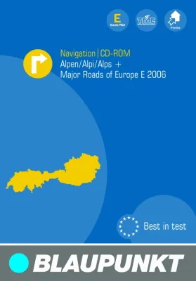 Routenkarte für die „Alpen 2006“ von Blaupunkt Bild: Routenkarte für die „Alpen 2006“ von Blaupunkt
