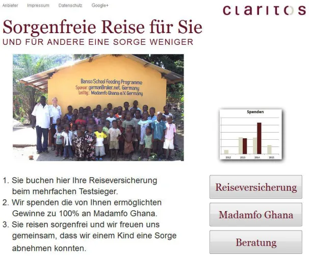 Sorgenfreie-Reise.de verdoppelt Spendenerlöse 2014 Bild: Sorgenfreie-Reise.de verdoppelt Spendenerlöse 2014