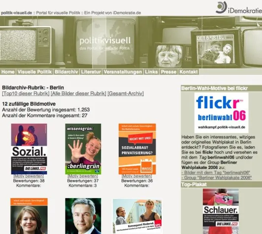 Visueller Wahlkampf Berlin 2006 – Das Auge wählt mit Bild: Visueller Wahlkampf Berlin 2006 – Das Auge wählt mit