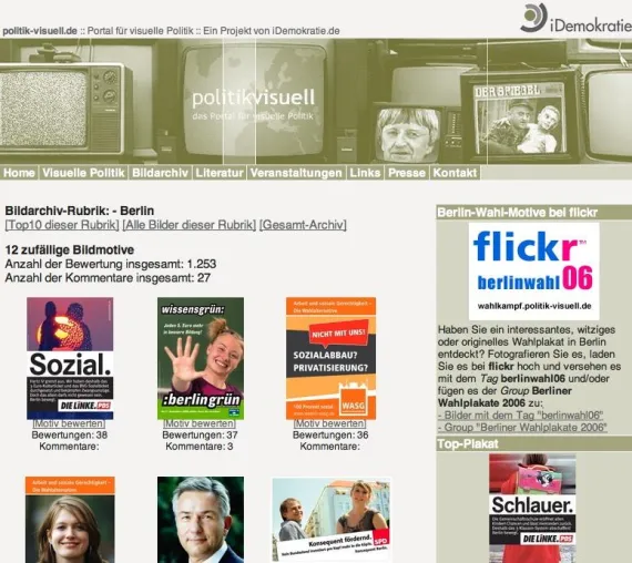 Bild: Visueller Wahlkampf Berlin 2006 – Das Auge wählt mit