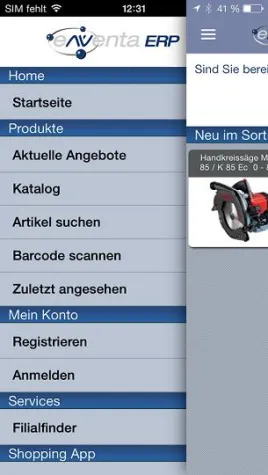 Bild: Mobile-Shopping-App für eNVenta ERP M-Commerce