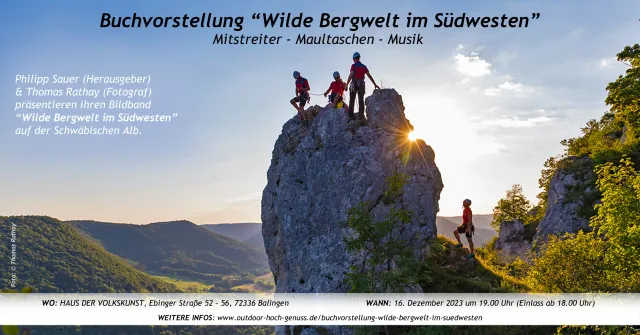 Bild: Bildbandpräsentation "Wilde Bergwelt im Südwesten" von Autor P. Sauer und Fotograf T. Rathay am 16.12.23