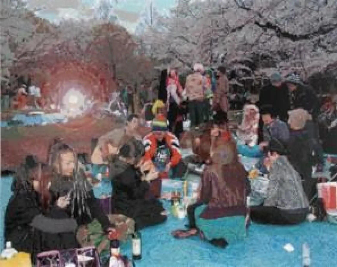 Römer & Römer I Yoyogipark zur Kirschblüte I 2011 I  Öl auf Leinwand  I 200 x 250 cm