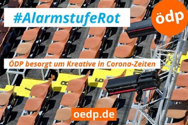 Bild: #AlarmstufeRot für Kulturleben - ÖDP besorgt um Kreative in Corona-Zeiten