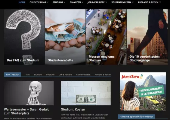 Bild: Zum Semesterstart: Studium-Ratgeber.de zeigt sich im neuen Look