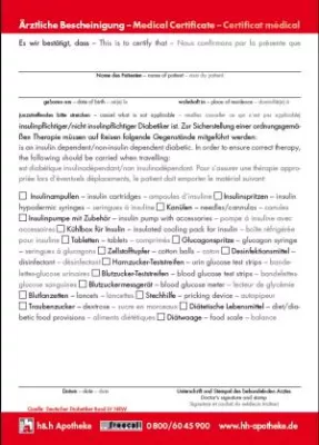 Bild: Sicherheitsrichtlinien für Diabetikerbedarf im Handgepäck