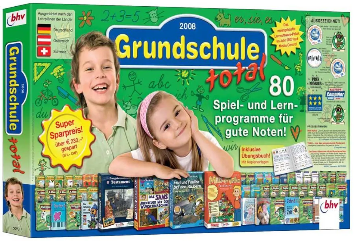Mehr als 80 Spiel- und Lernprogramme enthält die jüngste Auflage der Grundschule total