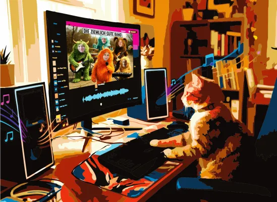 Bild: KI schmeißt die Songwriter raus – „Die ziemlich gute Band“ lässt die Katze aus dem Sack