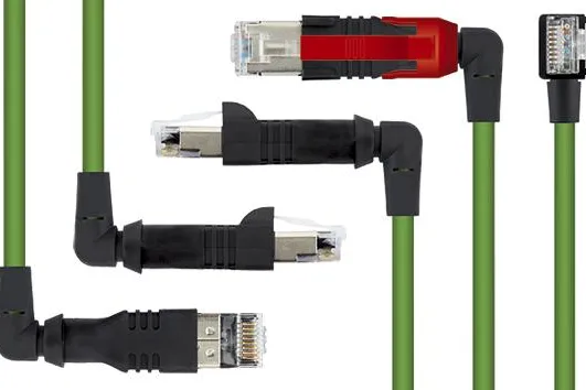 Bild: RJ45-Steckverbinder mit gewinkeltem Griffkörper