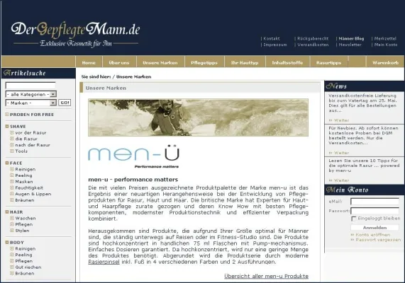 DerGepflegteMann.de: Exklusive Pflegeprodukte und Kosmetik für das starke Geschlecht Bild: DerGepflegteMann.de: Exklusive Pflegeprodukte und Kosmetik für das starke Geschlecht