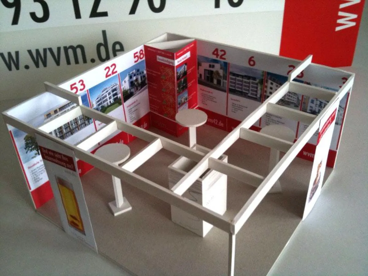 Modell des Messestandes der WvM auf den Rheinischen Immobilientagen