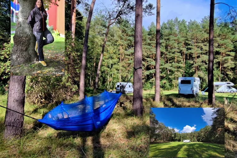 „Waldauszeit mit Camper“ und der Entschleunigungs-Gastgeberin Petra Lupp Bild: „Waldauszeit mit Camper“ und der Entschleunigungs-Gastgeberin Petra Lupp