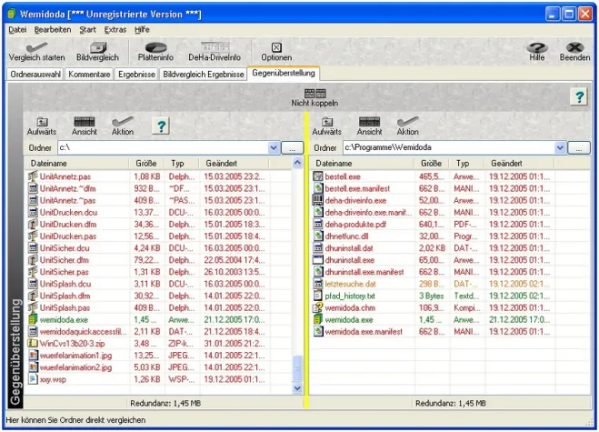 Bild: Wemidoda 2.0: Speicherplatz bereitstellen, Dubletten löschen
