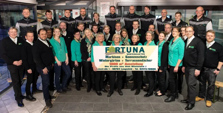 Marktführer für Wintergärten im Rheinland wird -25- Fortuna Wintergarten feiert im April 2019 Bild: Marktführer für Wintergärten im Rheinland wird -25- Fortuna Wintergarten feiert im April 2019