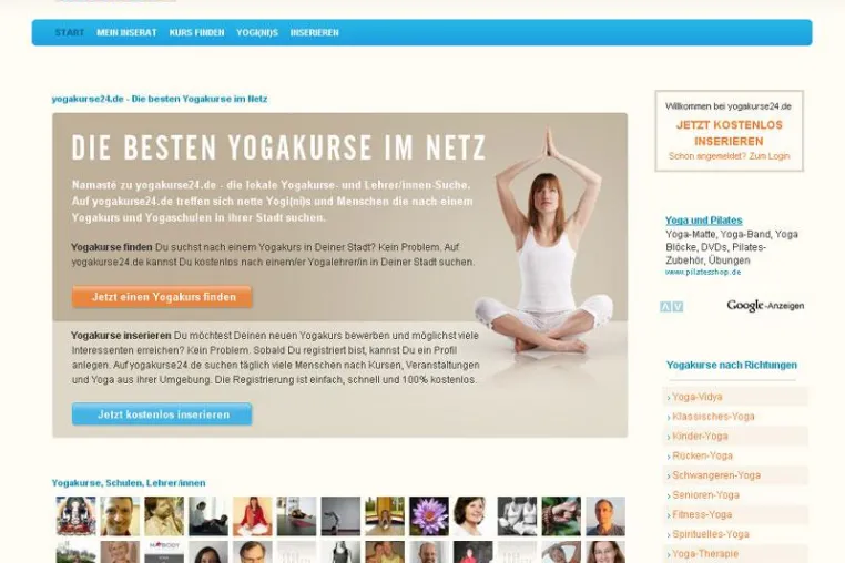 Bild: Zum Yoga finden - yogakurse24.de, die lokale Yogakurse- und Lehrer/innen-Suche